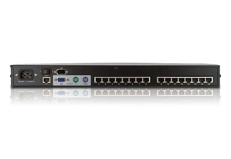 اتصالات RJ-45 امکان اجرای کامل 16 پورت را فراهم می کند - کابل Cat 5e/6 مصرف کابل را کاهش می دهد