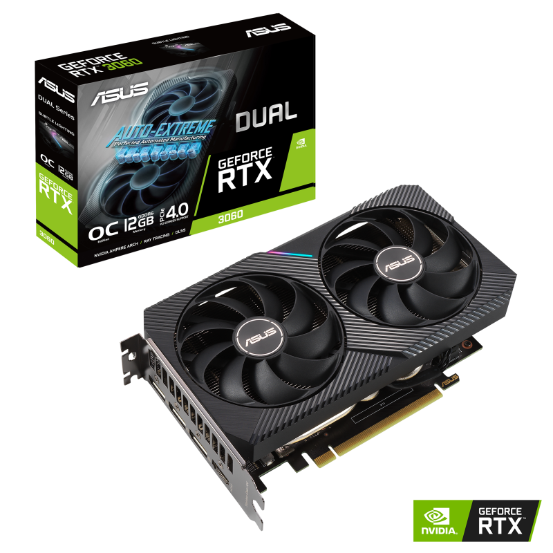 کارت گرافیک ایسوس مدل ‎ DUAL-RTX3060-O12Gحافظه 12 گیگابایت GDDR6