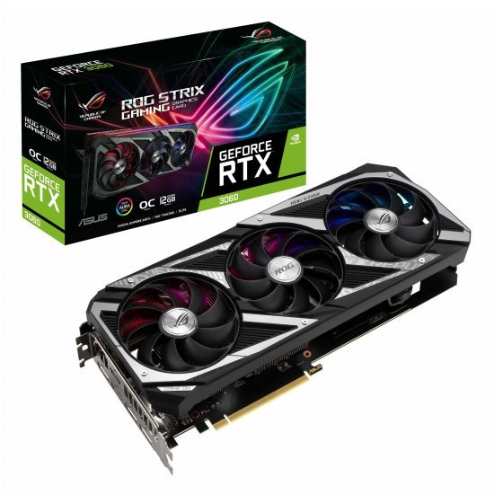 کارت گرافیک ایسوس ROG-STRIX-RTX3060-O12G-GAMING با حافظه 12 گیگابایتی GDDR6