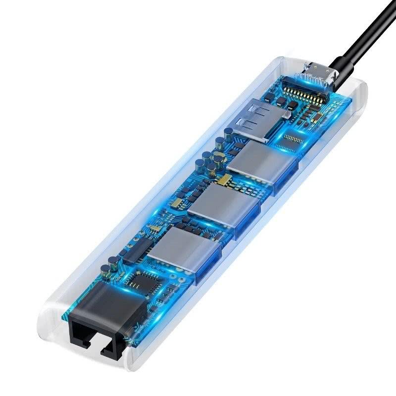 دارای 3 پورت USB 3.0 با حداکثر سرعت انتقال 5 گیگابیت در ثانیه، سازگار با استانداردهای قبلی