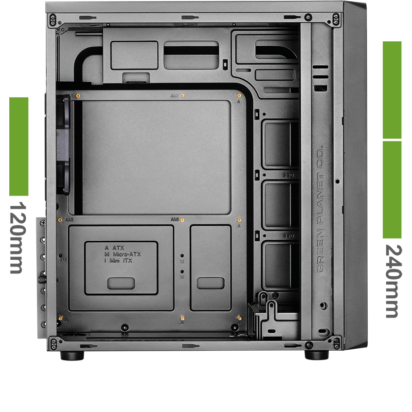کیس Mid-Tower گرین AVA Plus