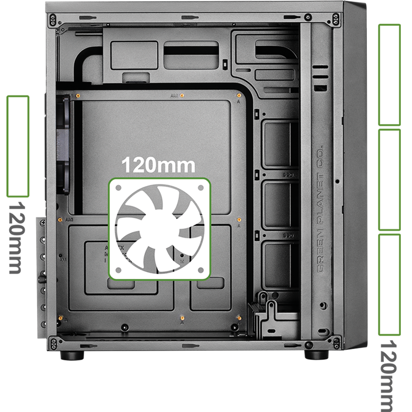 کیس Mid-Tower گرین AVA Plus