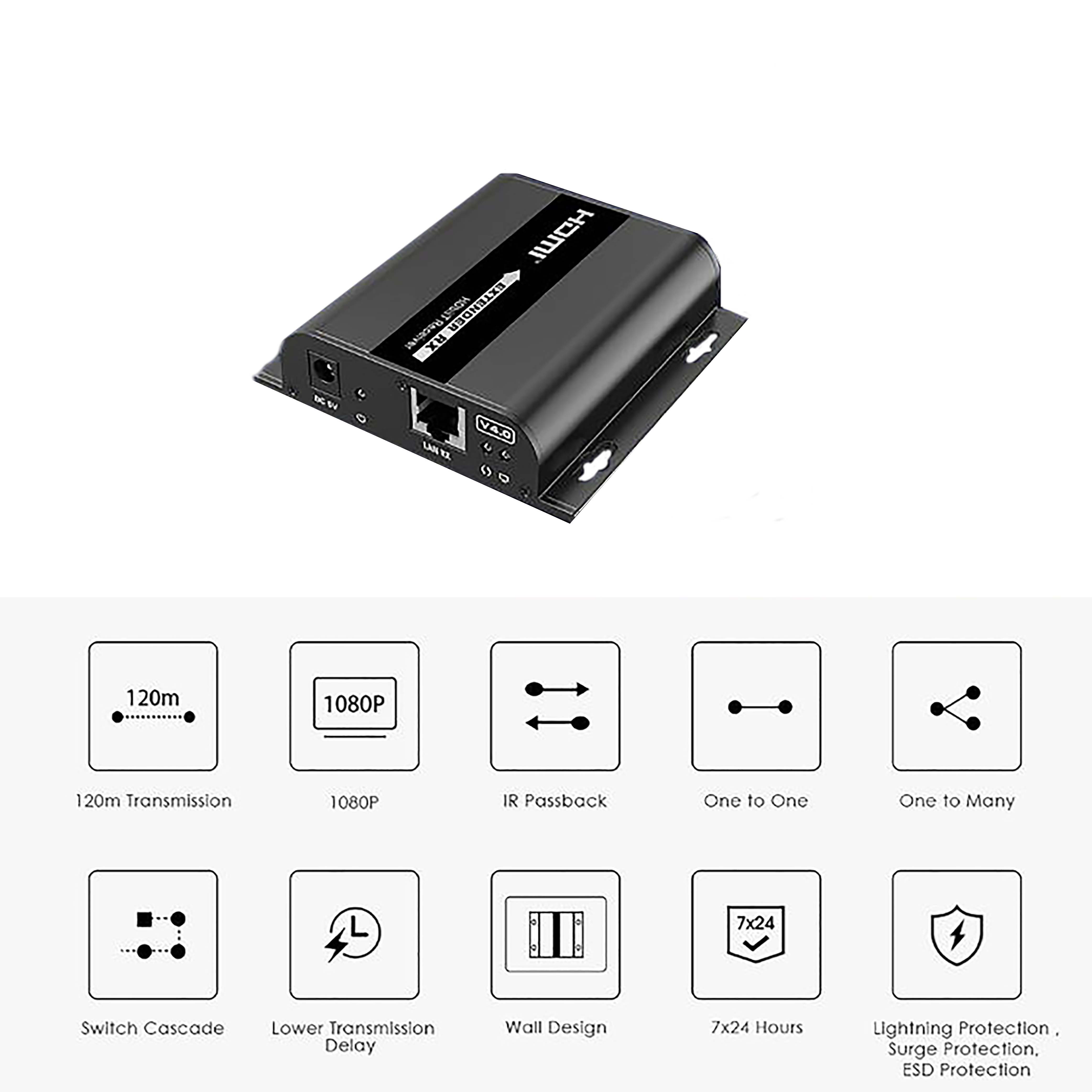 اکستندر HDMI لنکنگ 120M LKV383-4.0 RX