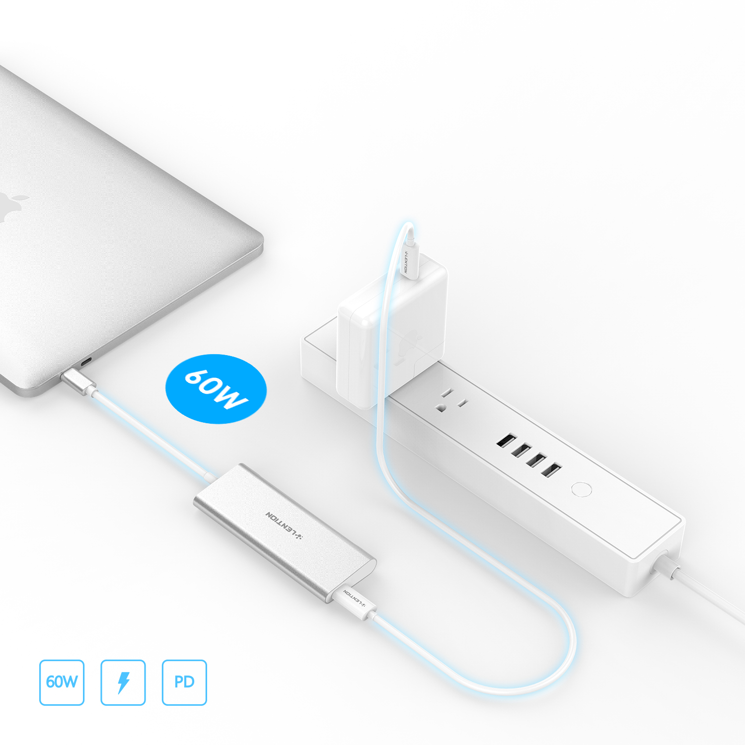 هاب Type-C لنشن C31 نقره ای