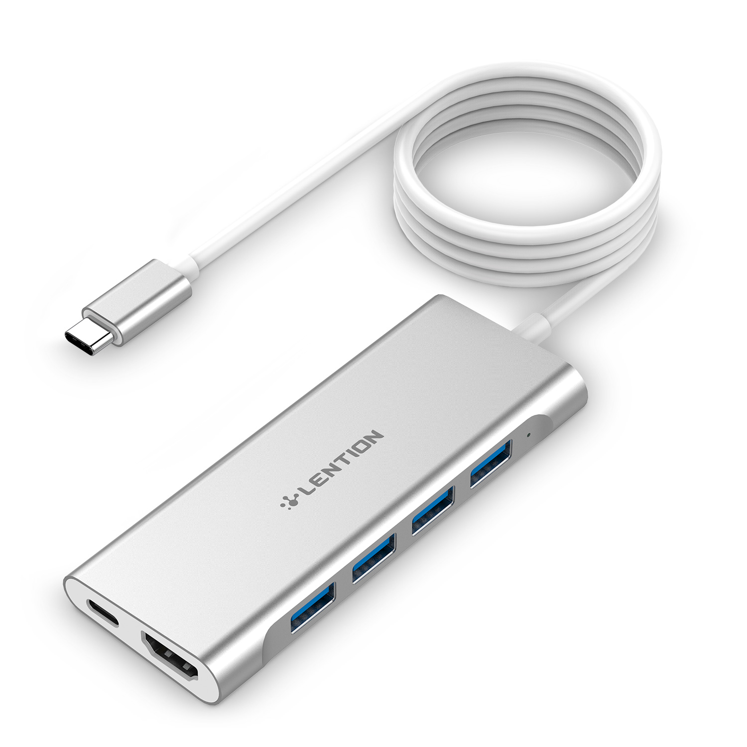 داک استیشن Type-C لنشن C35-1M نقره ای