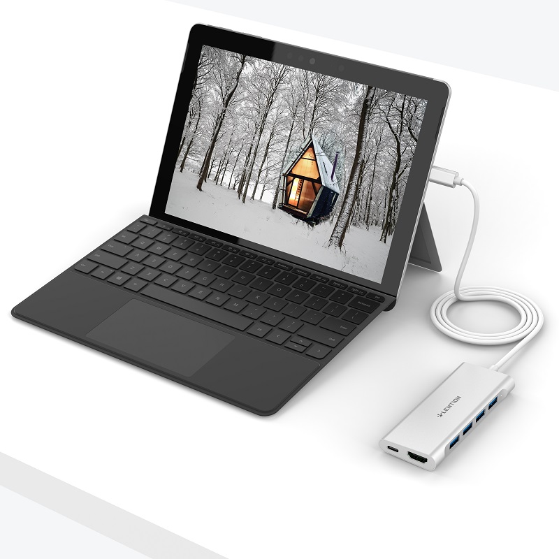 داک استیشن Type-C لنشن C35-1M نقره ای