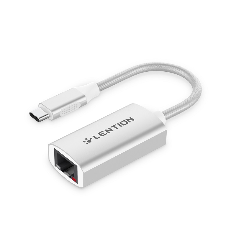 مبدل USB-C به RJ45 لنشن CU604-نقره ای