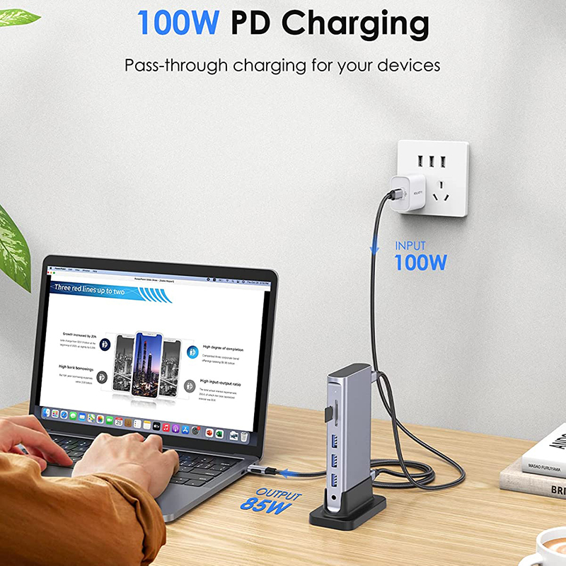 داک استیشن لنشن D54 خاکستری
