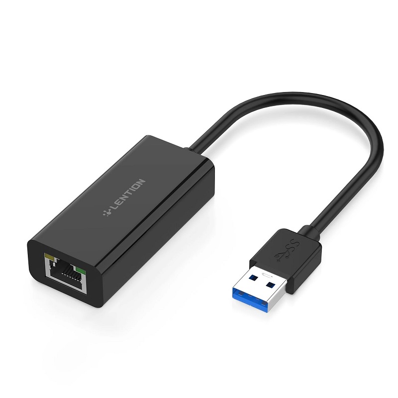 مبدل USB به Rj45 لنشن HU404 مشکی
