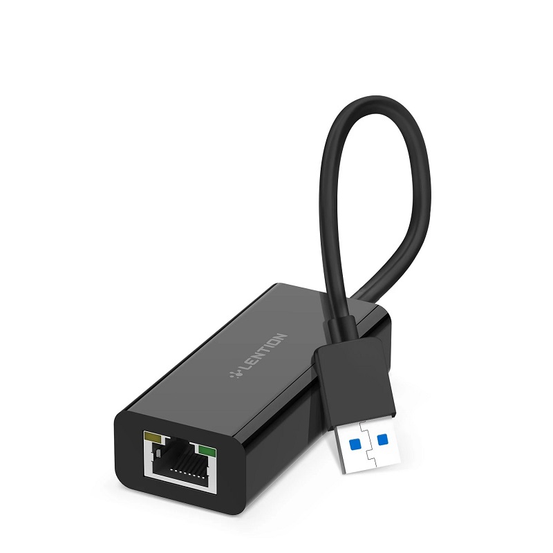 مبدل USB به Rj45 لنشن HU404 مشکی