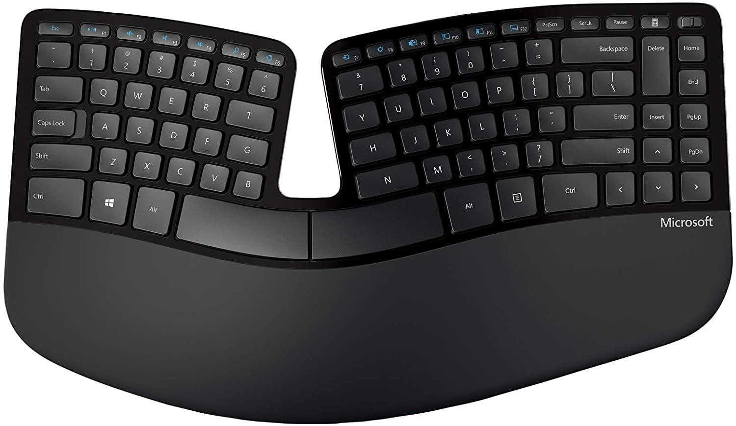 طراحی صفحه‌کلید گنبدی، مچ‌ها را در یک زاویه طبیعی و آرام قرار می‌دهد