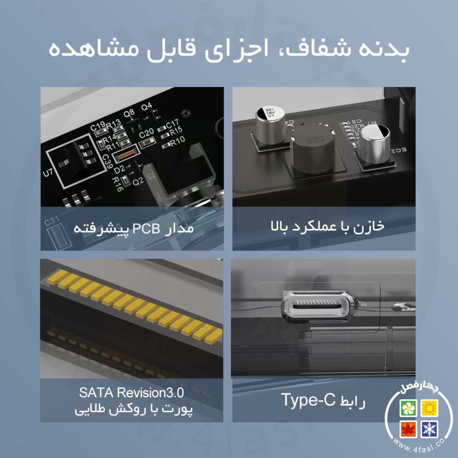 بدنه شفاف و همین طور طراحی زیبا و منحصر به فرد