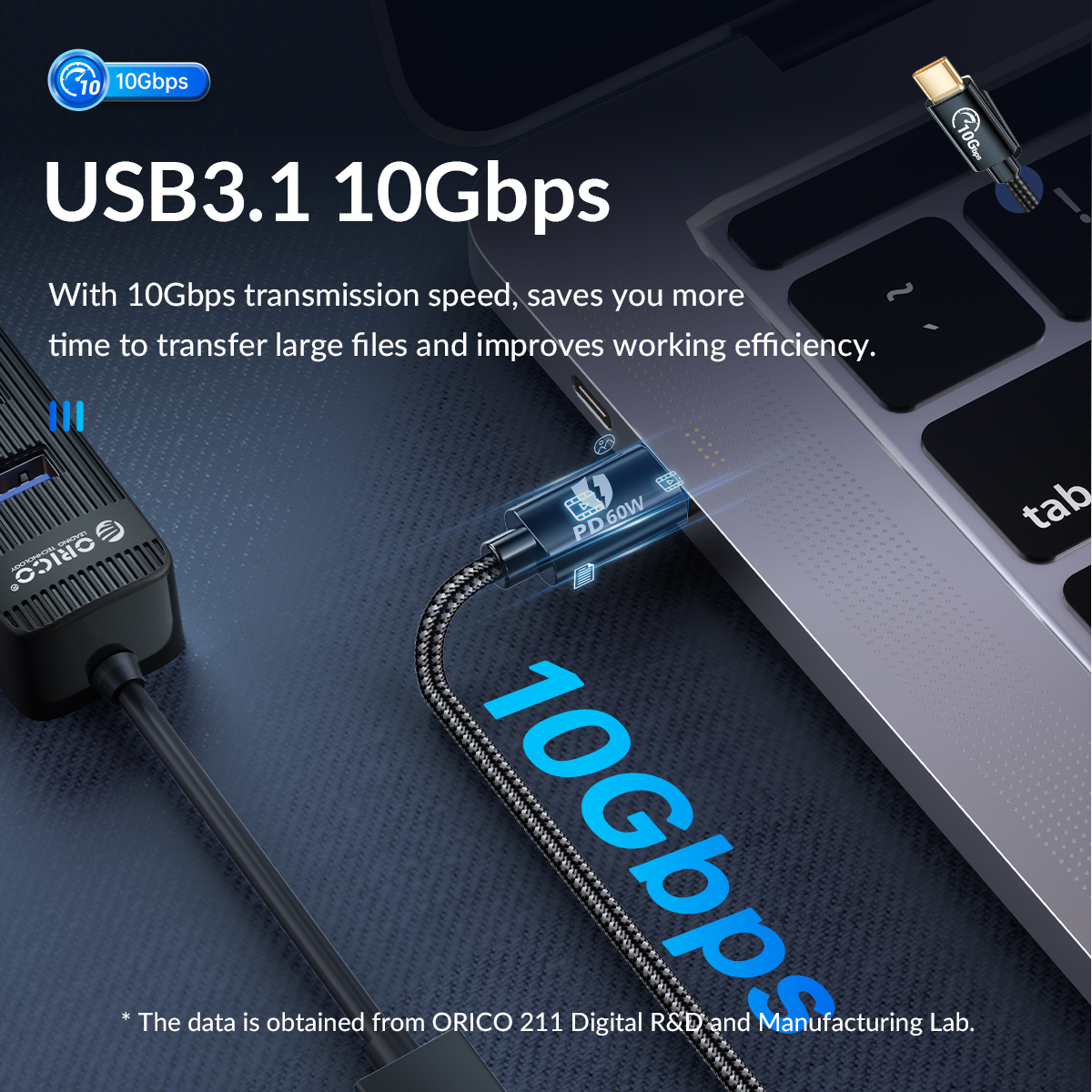 تبدیل TYPE-C به USB3.0 اوریکو ACF31-10