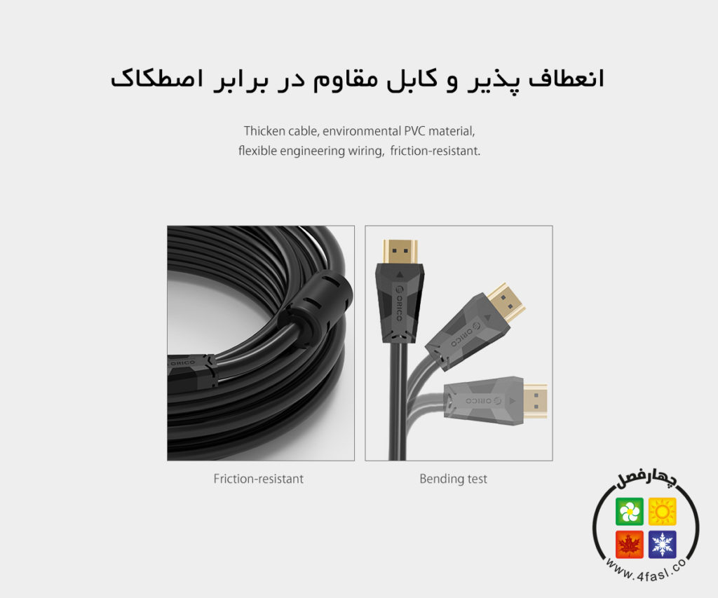 کابل انعطاف پذیر و مقاوم در برابر سایش