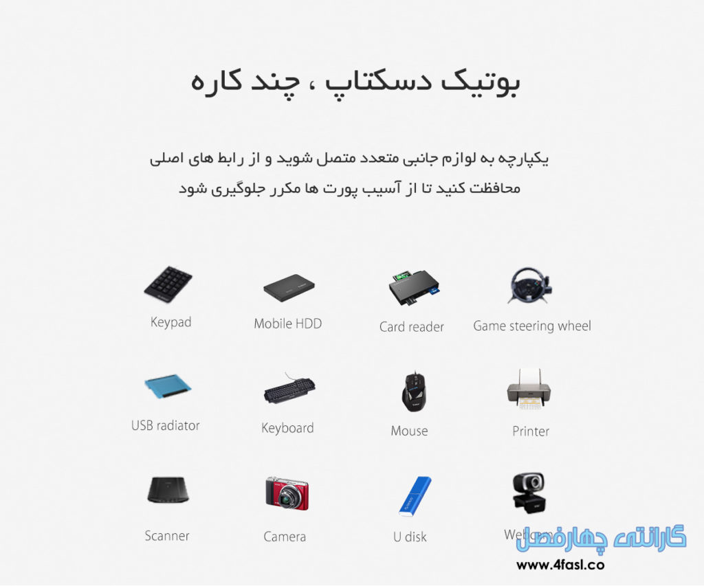 سازگاری کامل با Win10,Win7,Win8,Linux,Mac OS و ..
