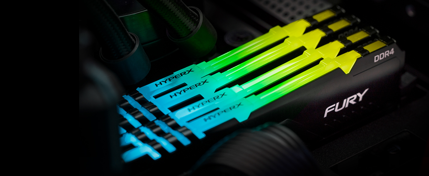 رم دسکتاپ DDR4 تک کانال هایپر ایکس 3200 مگاهرتز HyperX Fury 8GB CL16 RGB DIMM