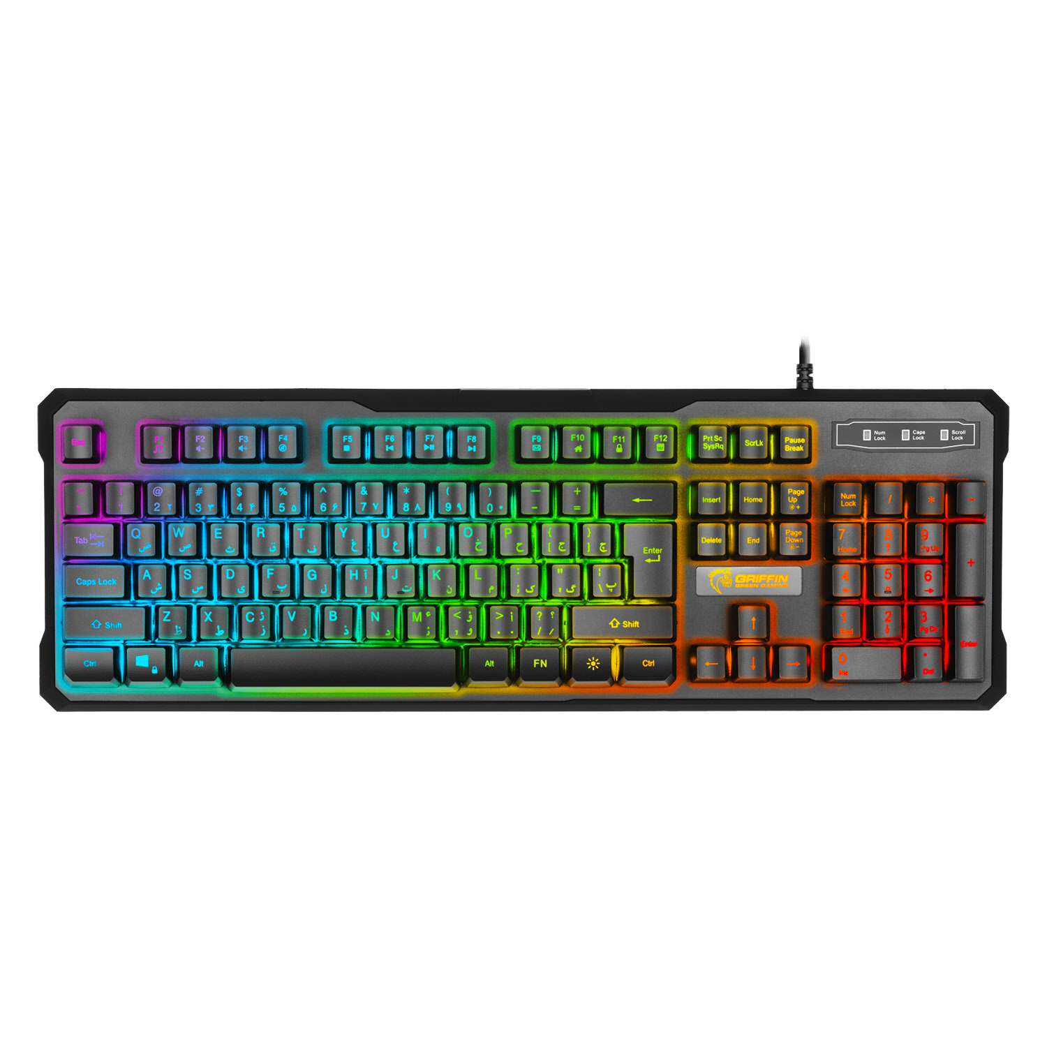 کیبورد و موس گیمینگ گرین GREEN GKM605 RGB