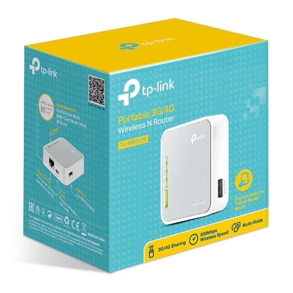 TL-MR3020 یک پورت mini USB را برای اتصال به لپ تاپ یا آداپتور برق برای منبع تغذیه در اختیار شما قرار می دهد.